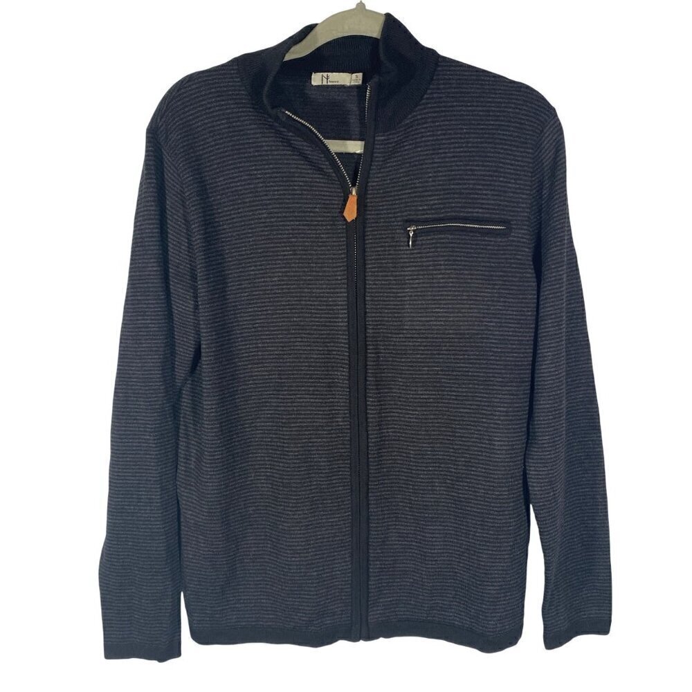 Neve full zip striped 100% wool Cardigan sweater Men’s S